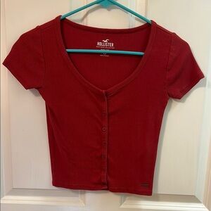 Hollister Women's Red Crop Top